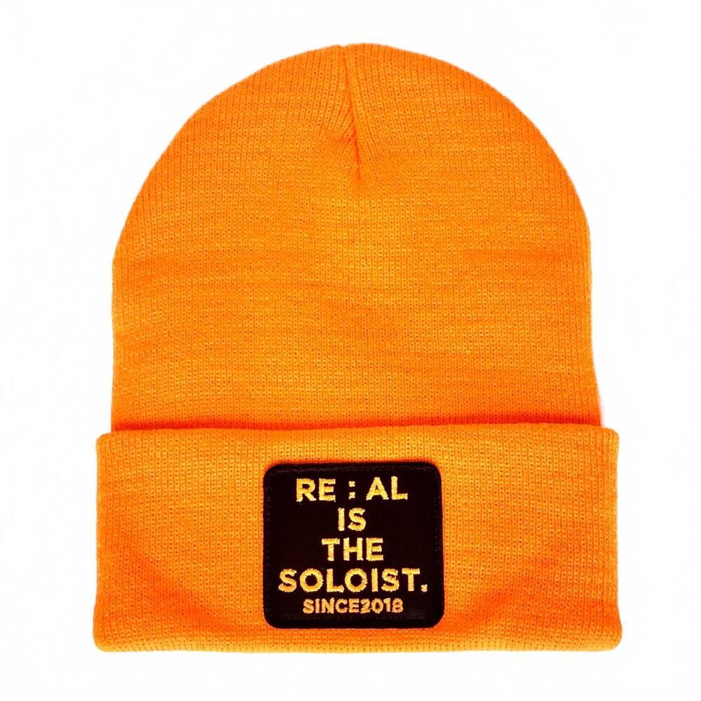 NEW THE SOLOIST X RE:AL unisex beanie hat in orange